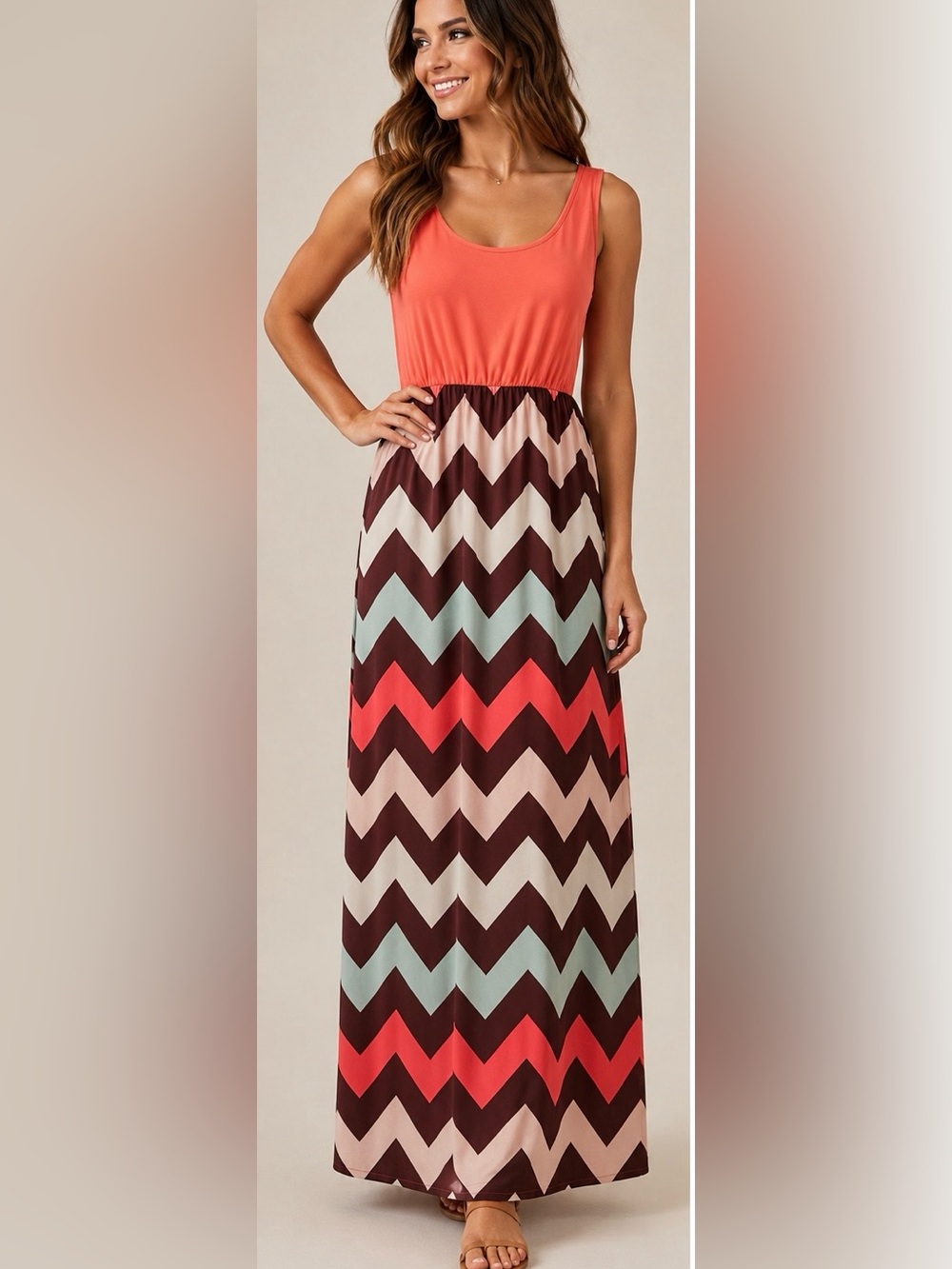 Cute Chevron Maxi Dress